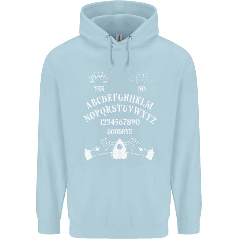 Ouija Board Voodoo Dark Black Magic Mens 80% Cotton Hoodie Light Blue