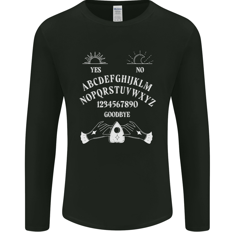 Ouija Board Voodoo Dark Black Magic Mens Long Sleeve T-Shirt Black