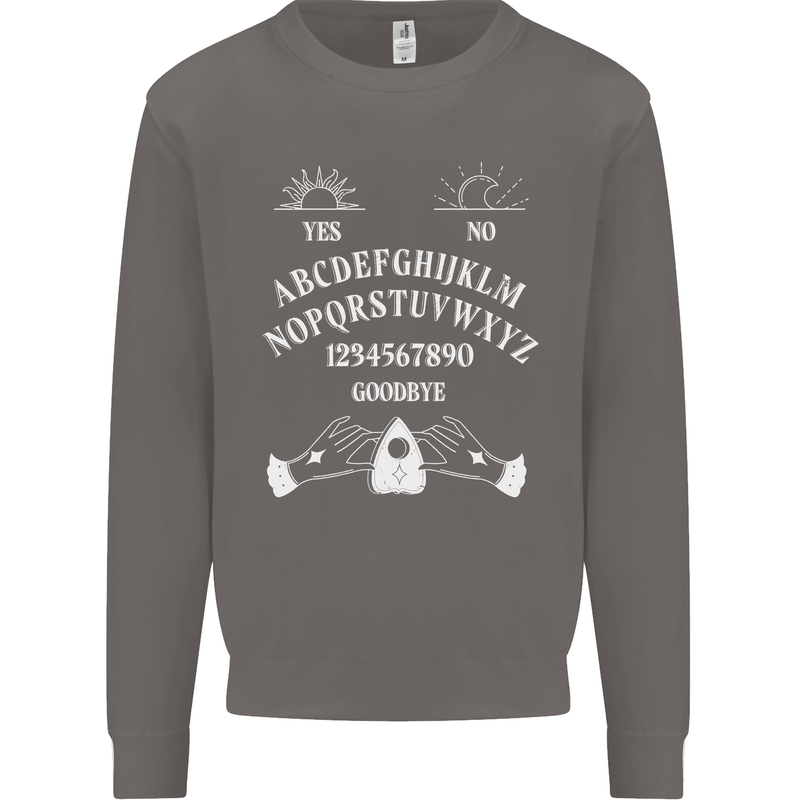 Ouija Board Voodoo Dark Black Magic Mens Sweatshirt Jumper Charcoal