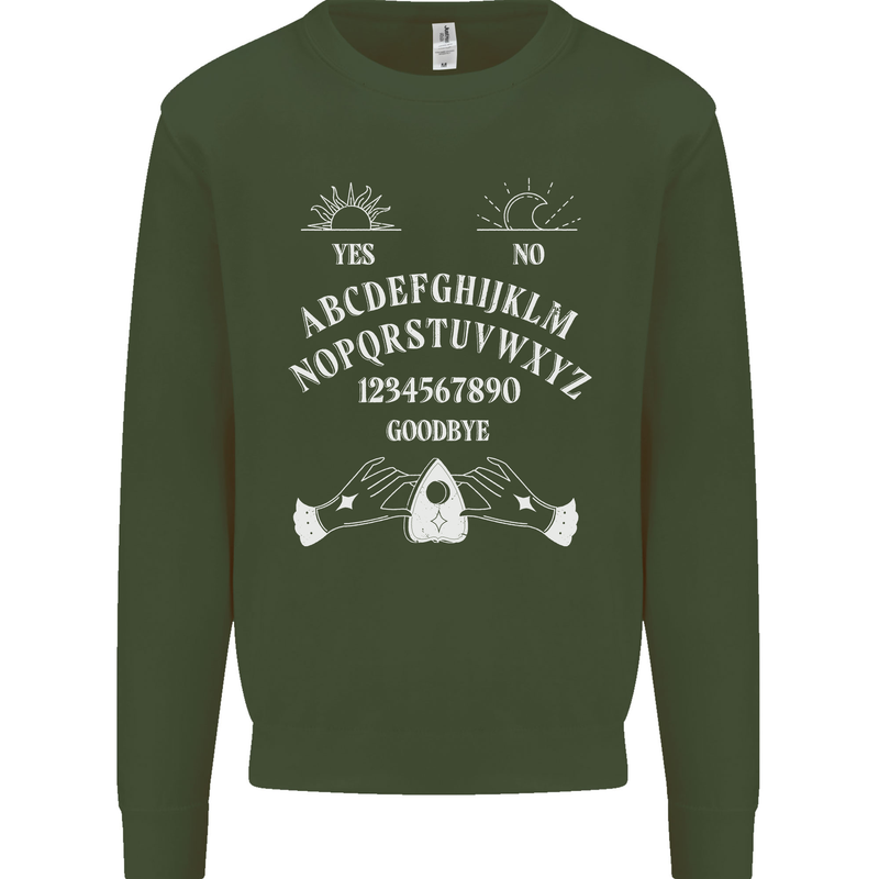 Ouija Board Voodoo Dark Black Magic Mens Sweatshirt Jumper Forest Green
