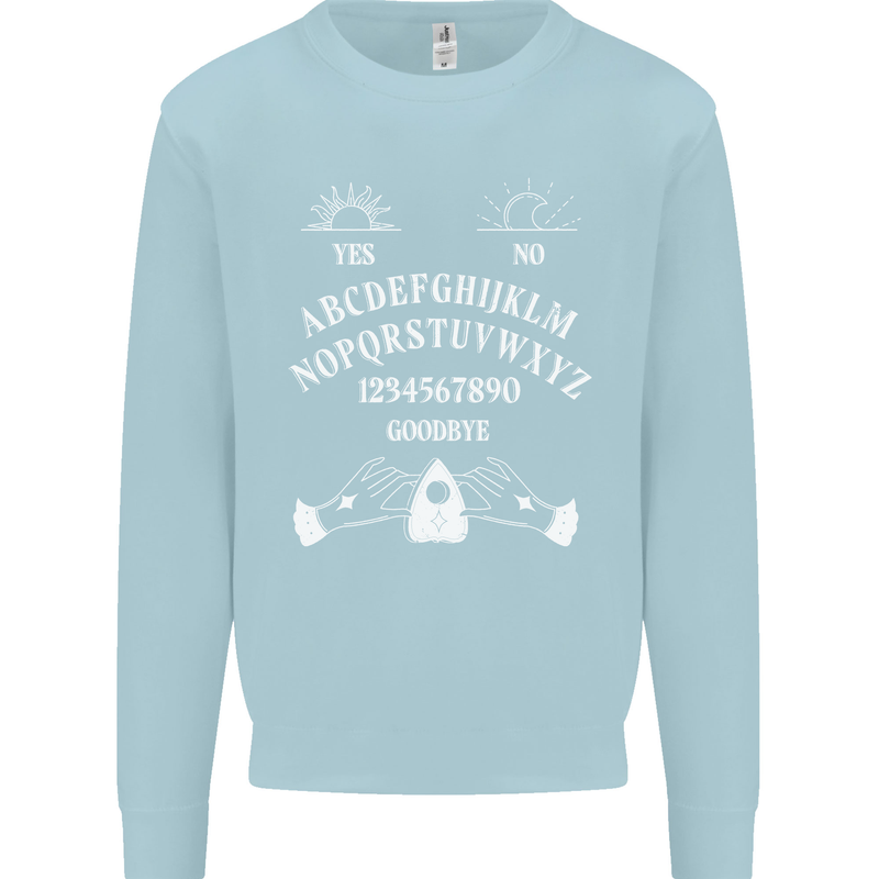 Ouija Board Voodoo Dark Black Magic Mens Sweatshirt Jumper Light Blue