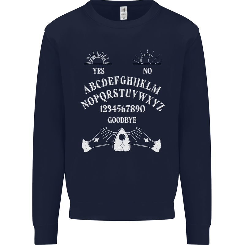 Ouija Board Voodoo Dark Black Magic Mens Sweatshirt Jumper Navy Blue