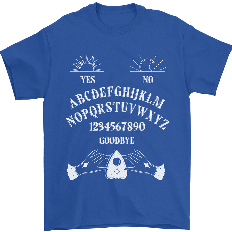 Ouija Board Voodoo Dark Black Magic Mens T-Shirt 100% Cotton Royal Blue