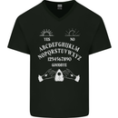 Ouija Board Voodoo Dark Black Magic Mens V-Neck Cotton T-Shirt Black