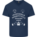 Ouija Board Voodoo Dark Black Magic Mens V-Neck Cotton T-Shirt Navy Blue