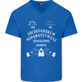Ouija Board Voodoo Dark Black Magic Mens V-Neck Cotton T-Shirt Royal Blue