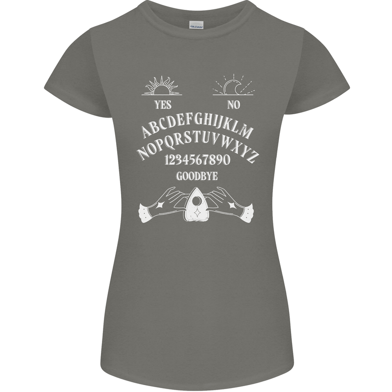 Ouija Board Voodoo Dark Black Magic Womens Petite Cut T-Shirt Charcoal