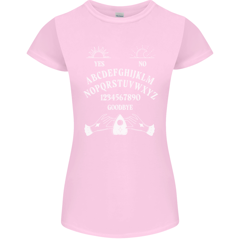 Ouija Board Voodoo Dark Black Magic Womens Petite Cut T-Shirt Light Pink