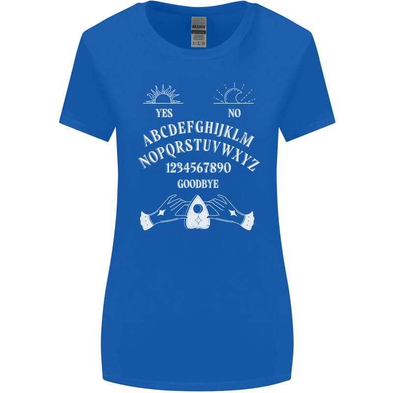 Ouija Board Voodoo Dark Black Magic Womens Wider Cut T-Shirt Royal Blue