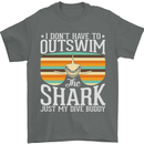Outswim My Scuba Diving Buddy Funny Diver Mens T-Shirt 100% Cotton Charcoal