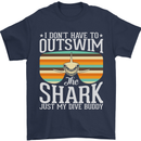 Outswim My Scuba Diving Buddy Funny Diver Mens T-Shirt 100% Cotton Navy Blue