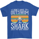 Outswim My Scuba Diving Buddy Funny Diver Mens T-Shirt 100% Cotton Royal Blue
