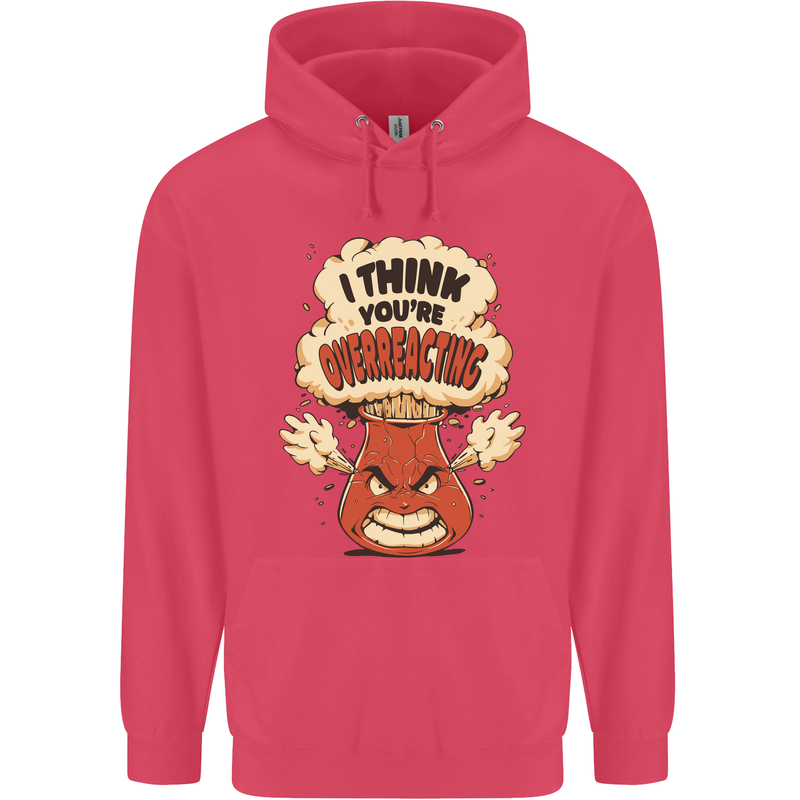 Overreacting Funny Chemistry Geek Nerd Childrens Kids Hoodie Heliconia