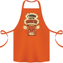 Overreacting Funny Chemistry Geek Nerd Cotton Apron 100% Organic Orange
