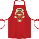 Overreacting Funny Chemistry Geek Nerd Cotton Apron 100% Organic Red