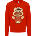 Overreacting Funny Chemistry Geek Nerd Kids Sweatshirt Jumper Bright Red