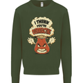 Overreacting Funny Chemistry Geek Nerd Kids Sweatshirt Jumper Forest Green