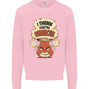 Overreacting Funny Chemistry Geek Nerd Kids Sweatshirt Jumper Light Pink