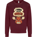 Overreacting Funny Chemistry Geek Nerd Kids Sweatshirt Jumper Maroon