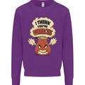 Overreacting Funny Chemistry Geek Nerd Kids Sweatshirt Jumper Purple