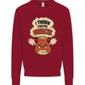Overreacting Funny Chemistry Geek Nerd Kids Sweatshirt Jumper Red