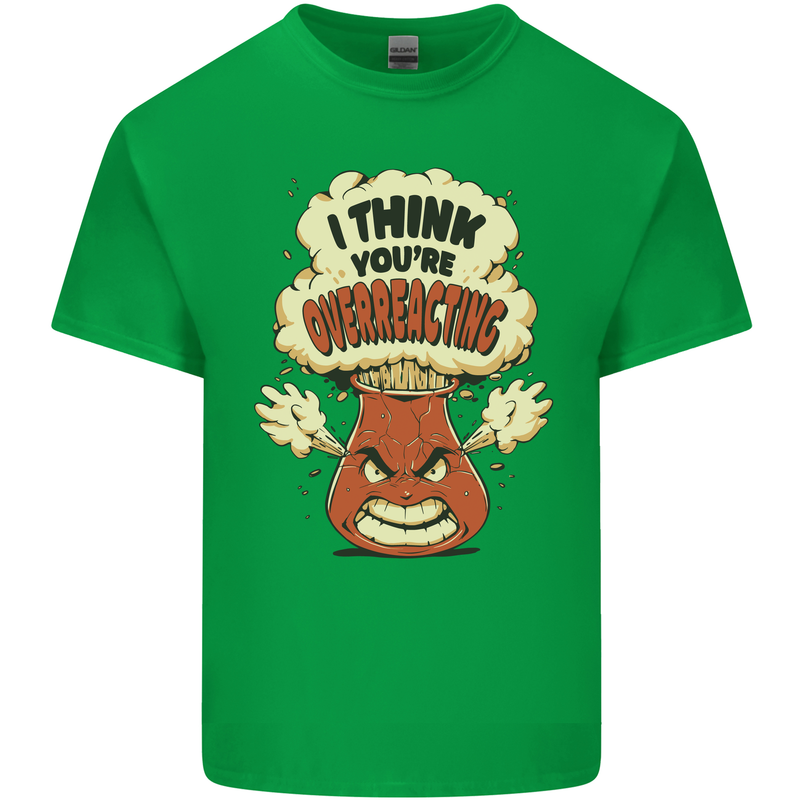 Overreacting Funny Chemistry Geek Nerd Kids T-Shirt Childrens Irish Green