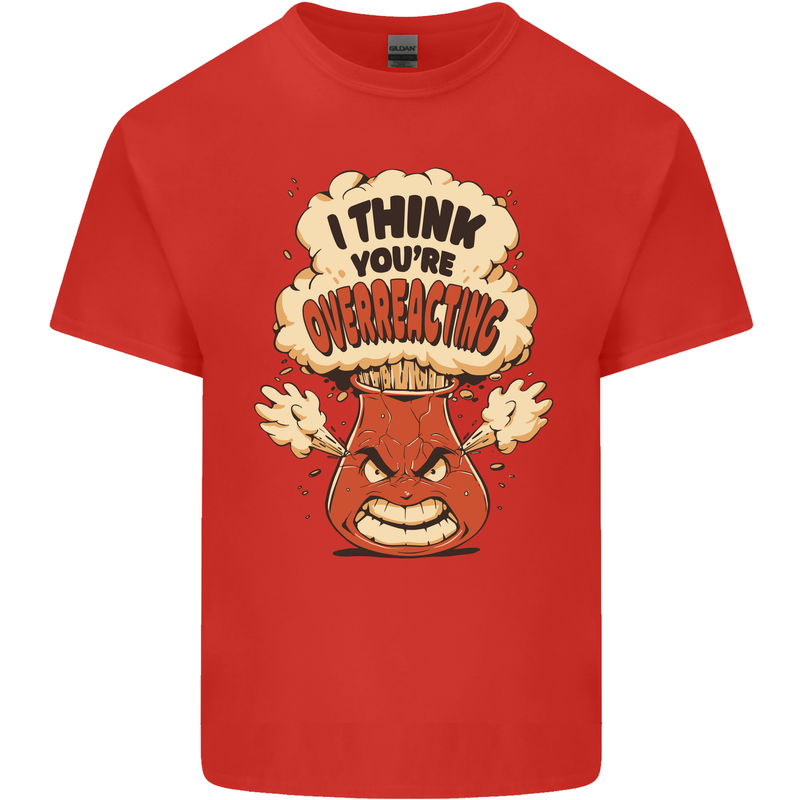 Overreacting Funny Chemistry Geek Nerd Kids T-Shirt Childrens Red