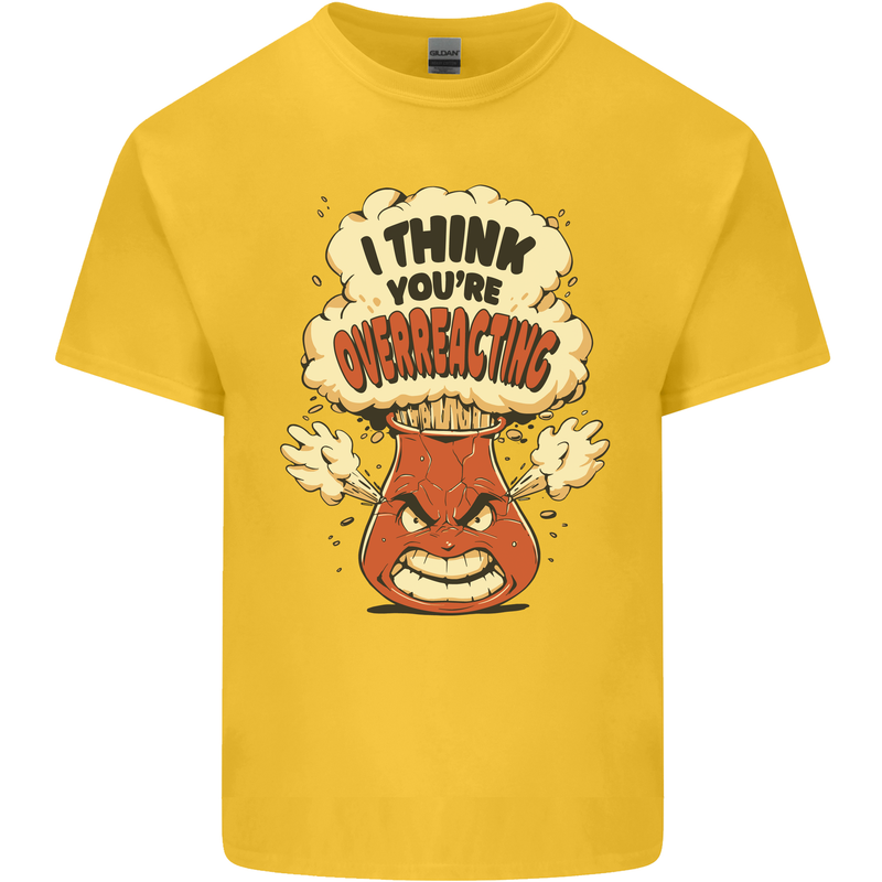 Overreacting Funny Chemistry Geek Nerd Kids T-Shirt Childrens Yellow