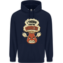 Overreacting Funny Chemistry Geek Nerd Mens 80% Cotton Hoodie Navy Blue