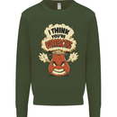 Overreacting Funny Chemistry Geek Nerd Mens Sweatshirt Jumper Forest Green