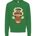 Overreacting Funny Chemistry Geek Nerd Mens Sweatshirt Jumper Irish Green