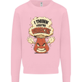 Overreacting Funny Chemistry Geek Nerd Mens Sweatshirt Jumper Light Pink