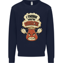Overreacting Funny Chemistry Geek Nerd Mens Sweatshirt Jumper Navy Blue
