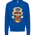 Overreacting Funny Chemistry Geek Nerd Mens Sweatshirt Jumper Royal Blue
