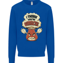 Overreacting Funny Chemistry Geek Nerd Mens Sweatshirt Jumper Royal Blue