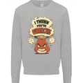 Overreacting Funny Chemistry Geek Nerd Mens Sweatshirt Jumper Sports Grey