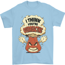 Overreacting Funny Chemistry Geek Nerd Mens T-Shirt 100% Cotton Light Blue