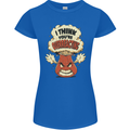 Overreacting Funny Chemistry Geek Nerd Womens Petite Cut T-Shirt Royal Blue