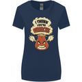 Overreacting Funny Chemistry Geek Nerd Womens Wider Cut T-Shirt Navy Blue