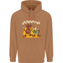 Overreacting Funny Chemistry Science Mens 80% Cotton Hoodie Caramel Latte