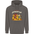 Overreacting Funny Chemistry Science Mens 80% Cotton Hoodie Charcoal