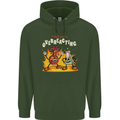 Overreacting Funny Chemistry Science Mens 80% Cotton Hoodie Forest Green