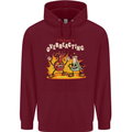 Overreacting Funny Chemistry Science Mens 80% Cotton Hoodie Maroon