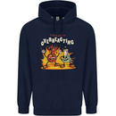 Overreacting Funny Chemistry Science Mens 80% Cotton Hoodie Navy Blue