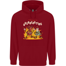Overreacting Funny Chemistry Science Mens 80% Cotton Hoodie Red