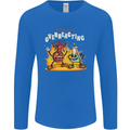 Overreacting Funny Chemistry Science Mens Long Sleeve T-Shirt Royal Blue