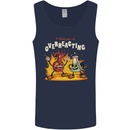 Overreacting Funny Chemistry Science Mens Vest Tank Top Navy Blue