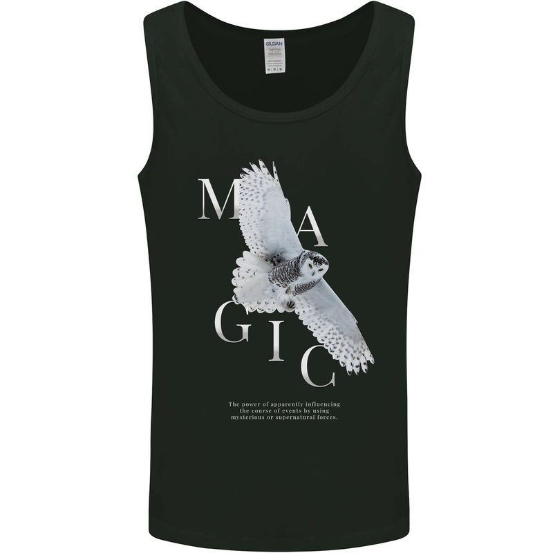 Owl Magic Mens Vest Tank Top Black