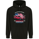 Own the Road USA Muscle Car American Flag Childrens Kids Hoodie Black