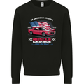Own the Road USA Muscle Car American Flag Mens Sweatshirt Jumper Black